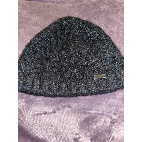 Columbia Knit Beanie Hat Women's One Size OS Winter Warm Gray Wool Blend - Picture 1 of 2